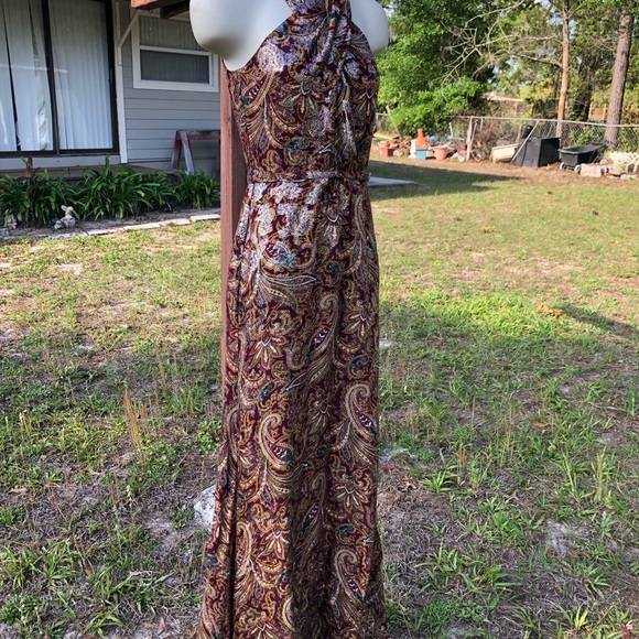 Ralph Lauren Dresses & Skirts - Stylish Classy Ralph Lauren Dress Maroon Paisley Print S 2